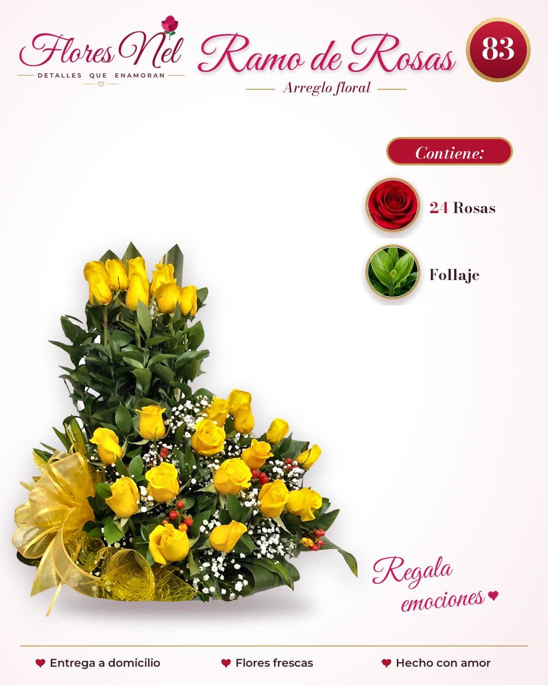 Ramo de 24 Rosas Amarillas