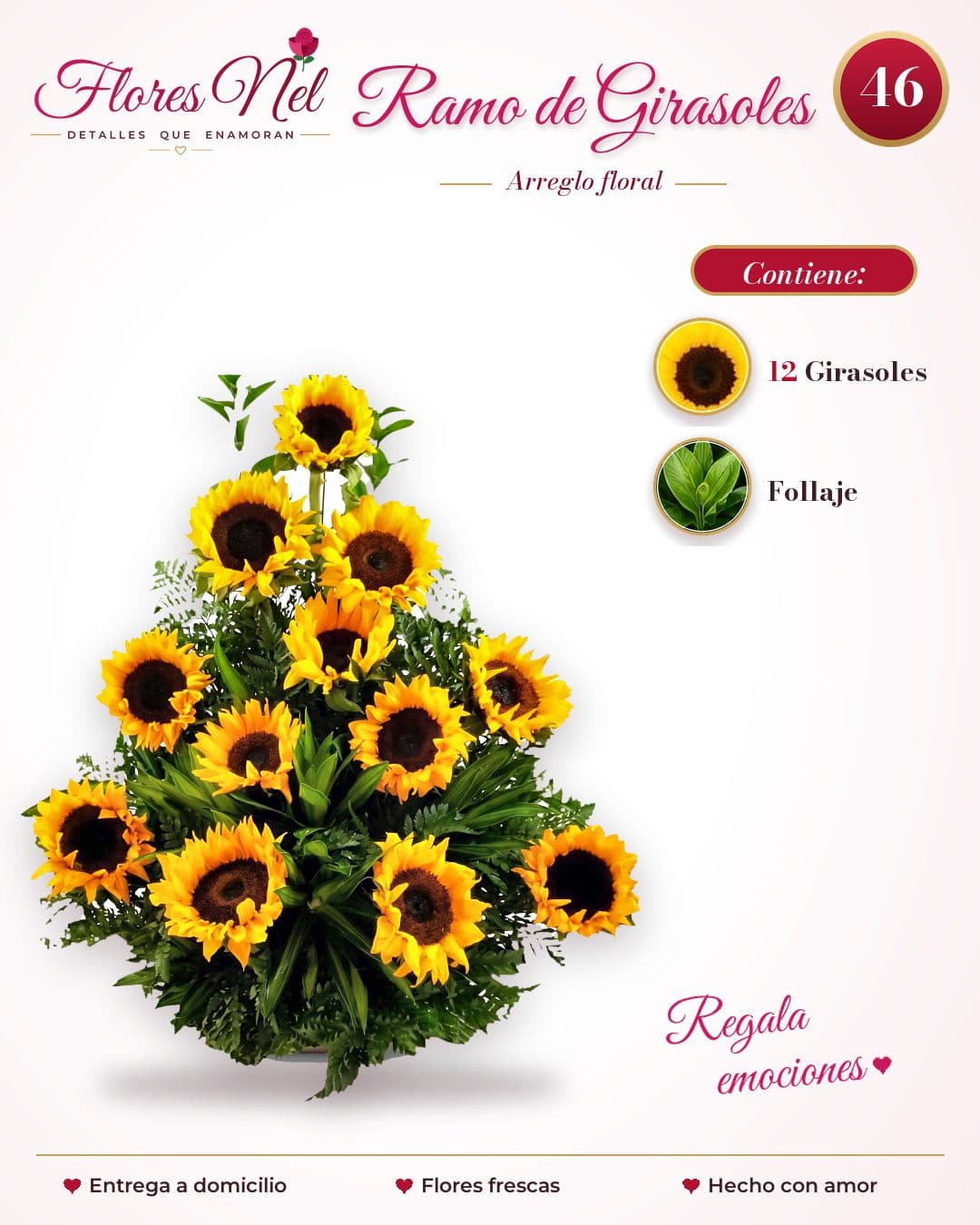 Ramo de 12 Girasoles