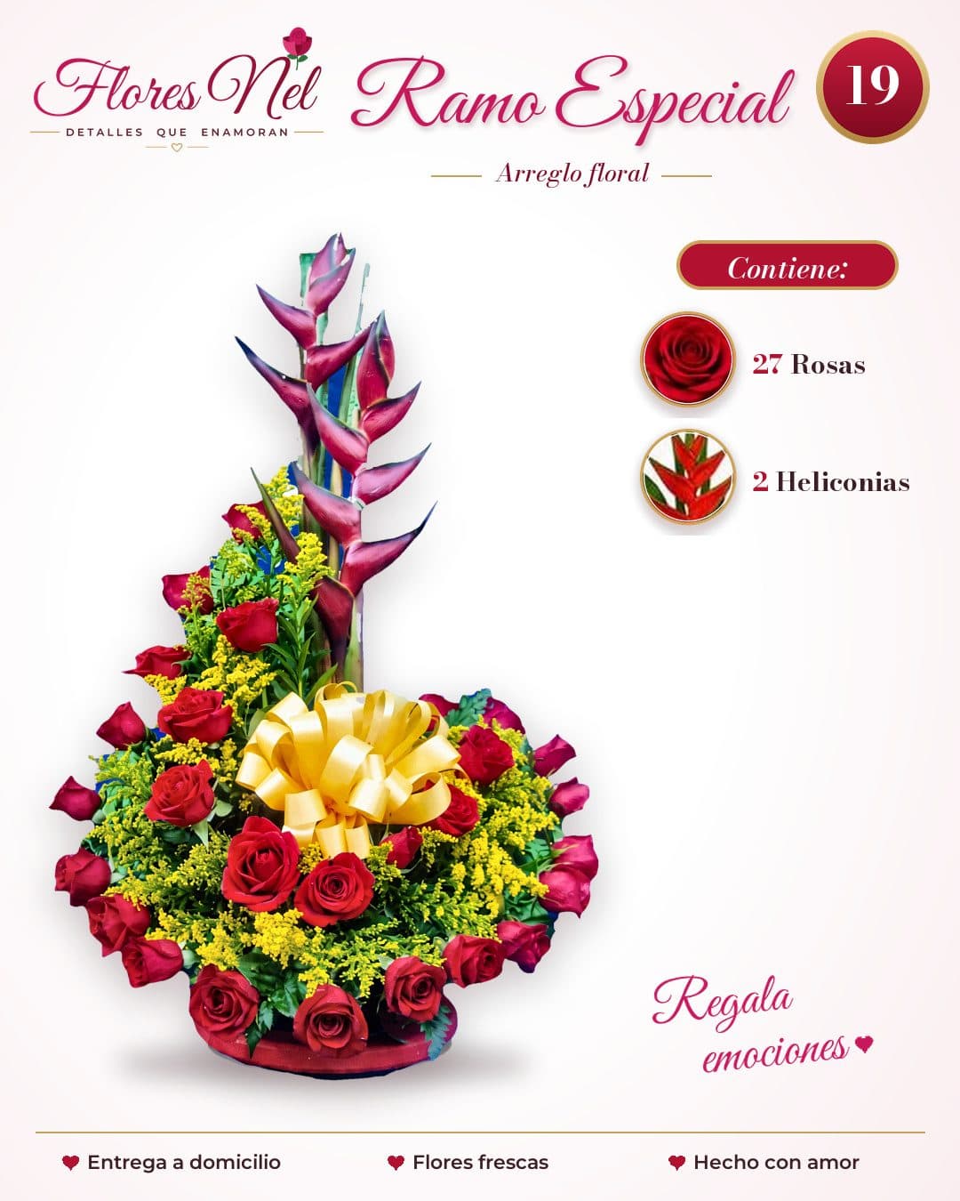 Ramo Especial de 27 Rosas Rojas