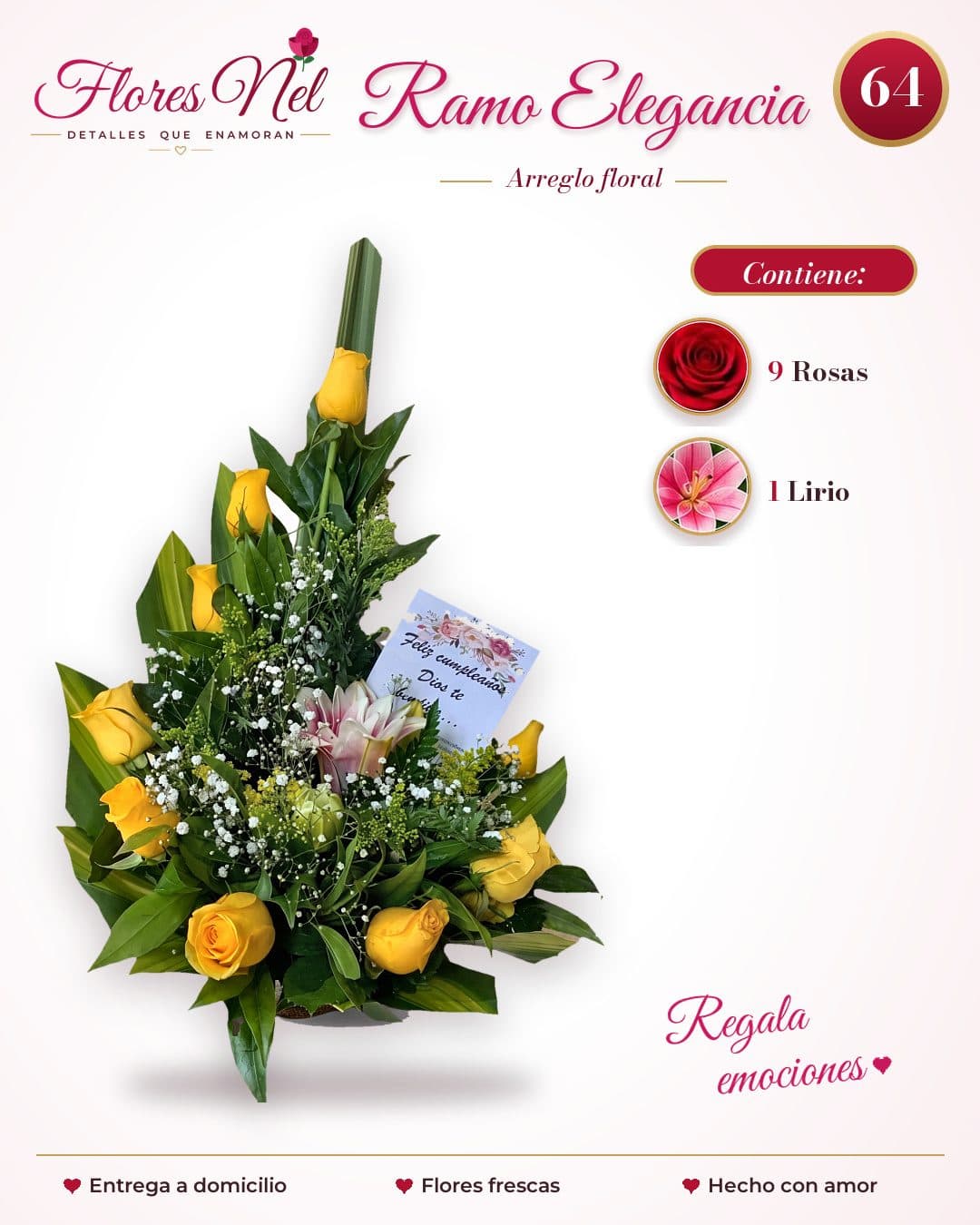 Ramo Elegancia de Rosas Amarillas