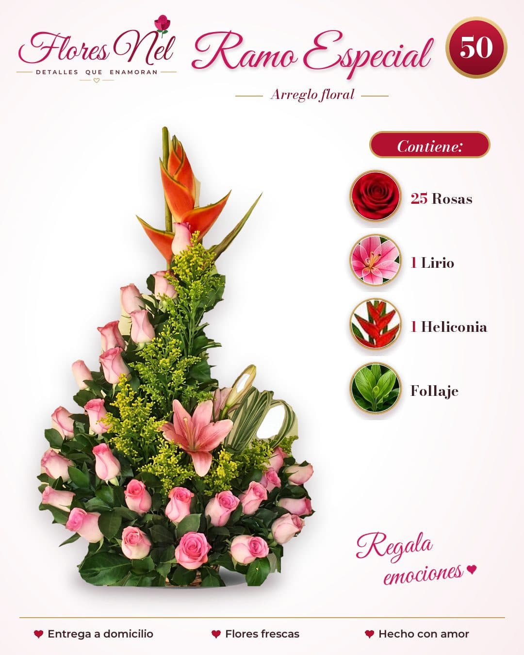 Ramo Especial de 25 Rosas Rosadas